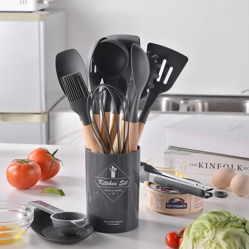 12pcs Silicone Kitchen Utensils Set
