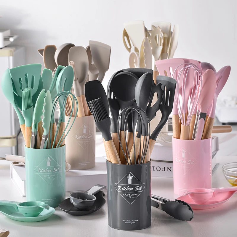 12pcs Silicone Kitchen Utensils Set